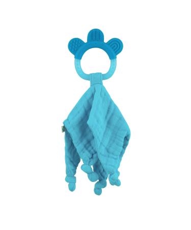 Green Sprouts Muslin Blankie Teether 3+ Months Aqua 1 Count