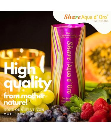Shareeaqua d'Oro: Fermented Fruit & Vegetable Superfood Drink | 12 x 240ml | Vital Everyday Health | Ideal for Travel & Fasting - Buy Online on SooperMarket.com