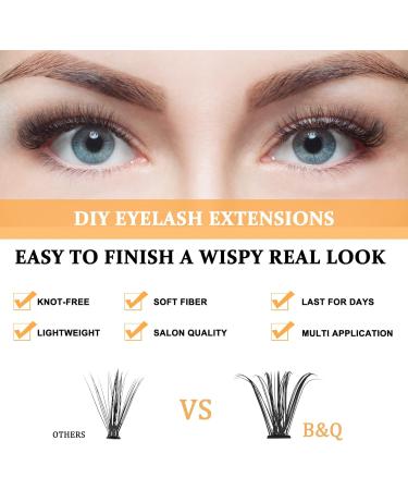 50D-0.07D-13mm Cluster Lashes - DIY Eyelash Extensions at Home - 280 Clusters False Eyelash - Individual Lashes Extensions - B&Q LASH - Buy Online on SooperMarket.com