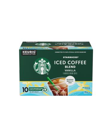 Starbucks Vanilla Naturally Flavoured Iced Coffee Blend K-Cups Cold Brew Coffee Pods With Notes Of Vanilla No Artificial Flavours 100% Ethically Sourced Coffee