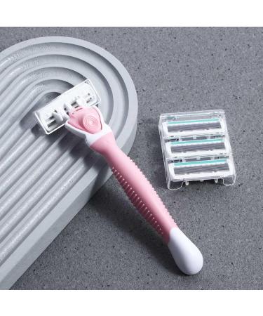 Vctitil Hair Removal Razor Holder - 1 Piece with 4 Stainless Steel Blades Anti-Slip Handle Manual Forearm Hair Trim - Green - Buy Online on SooperMarket.com