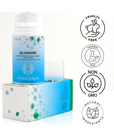 YUNASENCE QLUMIERE Bio-Restorative Cucumber Cream - Hydrating Amino Acids Hyaluronic Acid & Caviar for Soothing Skin Care - Buy Online on SooperMarket.com