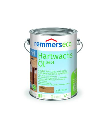 Remmers Hartwachs oil ECO colorless 2.5 liters for inside natural basis 3in1: stain oil and sealing in one slip-resistant vegan 2.50 l colorless