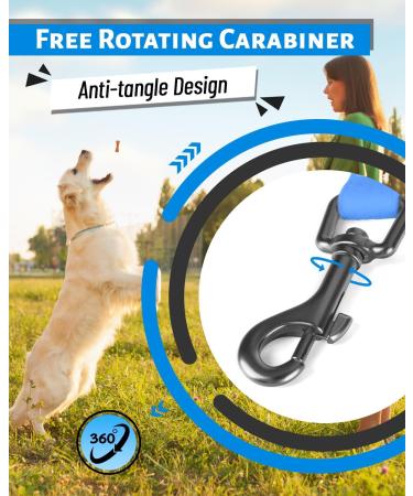 Looxmeer Dog Tow Lines - 3m to 30m Training Lead | Robust Neon Blue with Storage Bag - Buy Online on SooperMarket.com
