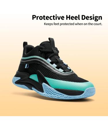 DREAM PAIRS Kids Basketball Shoes | Breathable Sports Sneakers - Black/Green - Size 1 Little Kid - Buy Online on SooperMarket.com
