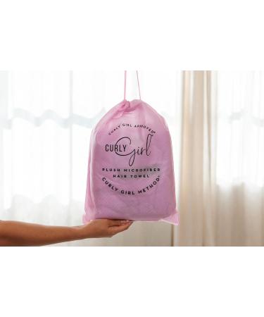 Curly Girl Microfiber Hair Towel with Strap - Fast Drying Anti-Frizz Waffle Design for Curly Hair - Lavender - Buy Online on SooperMarket.com