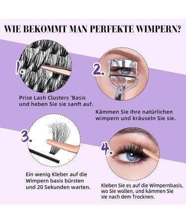 Lash Cluster Single Lashes | 280 PCS 3D Fluffy Wimpern Extensions | DIY 30D & 40D Mix - Natural Look - Buy Online on SooperMarket.com