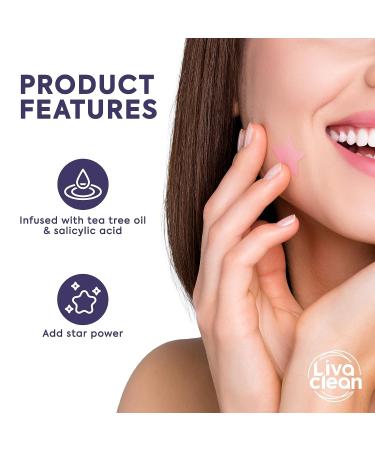 LivaClean Mixed Superstar Pimple Patches with Salicylic Acid & Tea Tree - 240 CT | Cute Star Design for Acne Treatment - Buy Online on SooperMarket.com
