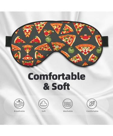 SSIMOO Pizza Pattern Eye Mask - Soft Breathable Sleep Mask for Women | Perfect for Travel & Relaxation - Buy Online on SooperMarket.com