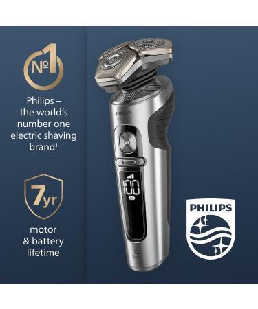Philips Shaver Series 9000 Prestige SP9885/35 - Wet/Dry Electric Shaver, SkinIQ Technology, Beard Styler, Nose Trimmer, Qi Charging - Bright Chrome - Buy Online on SooperMarket.com