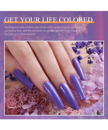 28g/Box Purple Dipping Powder - No Lamp Cure, Gel-Like Nails, Natural Dry - Nail Salon Quality - HJ-ND064B-No.56 - Buy Online on SooperMarket.com