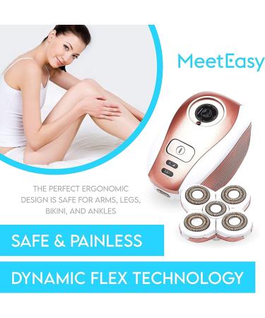 Meeteasy Electric Leg Shaver for Women - Rechargeable Painless Lady Razor - Cordless Bikini Trimmer in Gold - Buy Online on SooperMarket.com