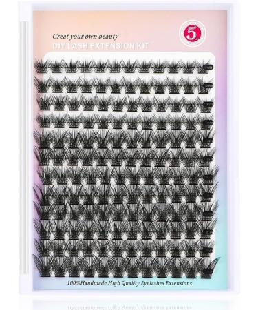 Rxuaw DIY Eyelash Extension Kit Lash Clusters 12 Rows Cluster Lashes with Glue and Tweezer for Lash Extension Beginners One - Buy Online on SooperMarket.com