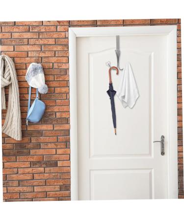 CHILDWEET Metal Door Hanger 2pcs Door Hook Towel Rack Towels Coats Scarf Hook Over Door Towel Hanger Organizer Kitchen Utensils - Buy Online on SooperMarket.com