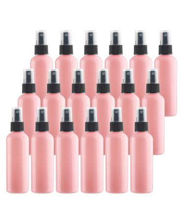 TIANZD 24 Pieces Empty 100 ml Pink PET Plastic Fine Mist Pump Spray Bottles with Black Top Portable Sprayer for Perfume Water Cosmetic Travel Containers Refillable 2x Funnel