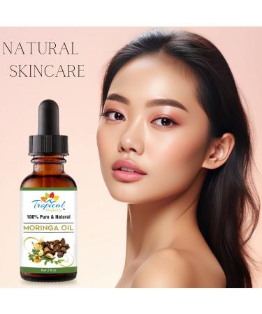 Moringa Oil - 100% Pure Cold-Pressed Vegan Hair & Skin Oil | Organic Non-GMO | All-Natural Anti-Wrinkle Treatment - Buy Online on SooperMarket.com