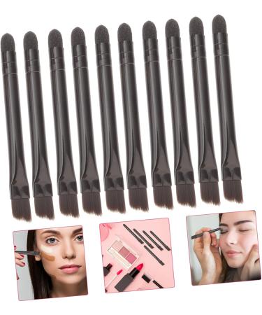 Gogogmee 10 Pcs Eye Shadow Brush Cosmetic Makeup Applicator Lip Applicator Brow Brush Stainless Steel Black - Buy Online on SooperMarket.com