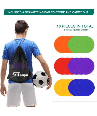 SIFENYU 10 Inch Spot Markers - Set of 18 Rubber Agility Dots for Sports Training & Classroom Activities - Buy Online on SooperMarket.com