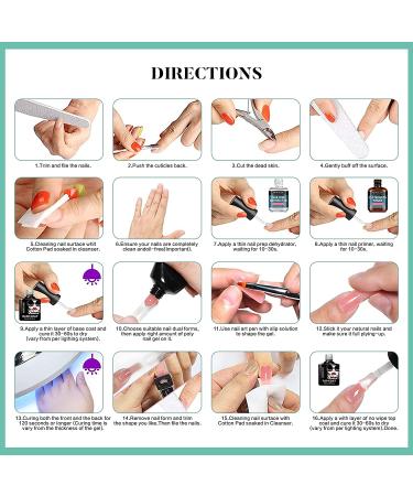 Morovan Poly Gel Nail Kit with 48W LED Lamp and Glitter Prep - Extension Gel, Primer, & Nail Art Supplies - Buy Online on SooperMarket.com