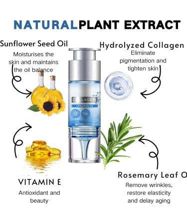 Collagen Lifting Body Oil Vitamin E Oil Body Oil For Women Hydrating Moisturiser Collagen Oil For Skin Tightening Body Curve Nourishing Chest Body Moisturiser For Dry Skin Firming Body Lotion Oil - Buy Online on SooperMarket.com