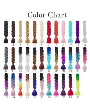 Gairyan Ombre Jumbo Braids Extensions - 24 100g Synthetic Box Braid Hair for Crochet & Twists (Light Auburn) - International Shipping Available - Buy Online on SooperMarket.com