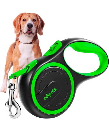 Edipets dog leash extendable inserable 3 5 and 8 meters flexible band for legal and walks dog leash rolleine flexileine retractable (green 8 meters) green 8 meters