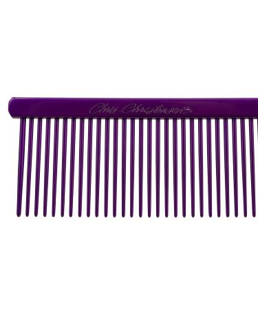 Chris Christensen 000 7.5 Greyhound Style Butter Comb - Fine/Coarse, Professional Grooming Tool with Brass Spin and Steel Teeth - Buy Online on SooperMarket.com