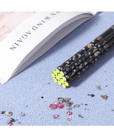 AMZLORD 4/12PCS Rhinestone Picker Pencil Set Self Adhesive Crystal Gem Pick Up Tools with Pencil Sharpener Dotting Wax Pen Nail Dotting Wax Pen Green - Buy Online on SooperMarket.com