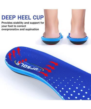 TOPSOLE Orthotic Insoles for Plantar Fasciitis & Arch Support - Men & Women (UK-4-23cm Blue) - Buy Online on SooperMarket.com