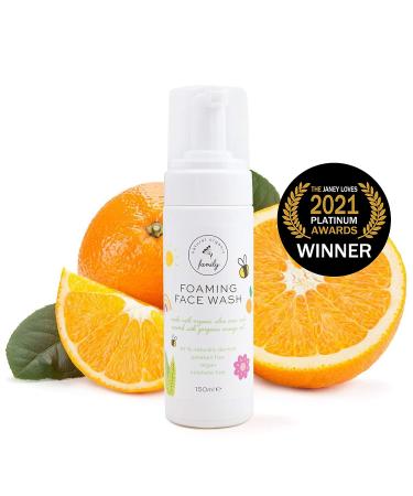 Organic Gentle Kids Foaming Face Wash - Natural, Vegan, Toxin-Free | Sulphate & Paraben Free | Orange Oil | For Kids & Preteens - Buy Online on SooperMarket.com