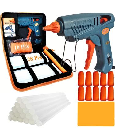 60/100W Hot Glue Gun Full Size with Carry Bag and 28 Pcs Hot Glue Sticks  Dual Power High Temp Melt Glue Gun Kit for DIY Arts Craft Projects  Home Quick Repairs