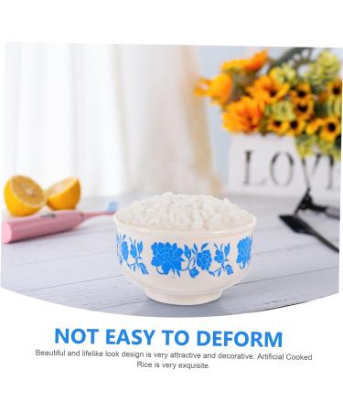 TOYANDONA 3pcs Simulated Rice Food Toys Models Decorative Cooked Rice Prop Simulated Cooked Rice Steamed Rice Model Simulation Cooked Rice Plastic Decor Fake Rice Ornaments Pvc Artificial 12.50X12.50X8.50CMx3pcs 1 - Buy Online on SooperMarket.com