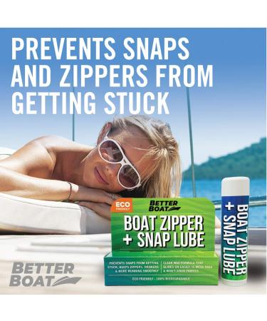 Marine Grade Zipper Wax & Lube Stick - Easy Boat Canvas & Metal Zipper Lubricant for Jackets, Coolers, Vinyl Panels, Wetsuits - No Messy Oil or Graphite - Buy Online on SooperMarket.com