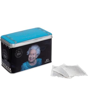 Queen Elizabeth II Jubilee 2022 Commemorative Tea Tin with 40 English Breakfast Teabags - Black Tea 40 Count - Buy Online on SooperMarket.com