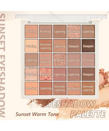 Nude Pink Brown Eyeshadow Palette - 25 Colors, Matte & Shimmer, Highly Pigmented, Hypoallergenic Eye Makeup - Oatmeal Milk Tea - Buy Online on SooperMarket.com