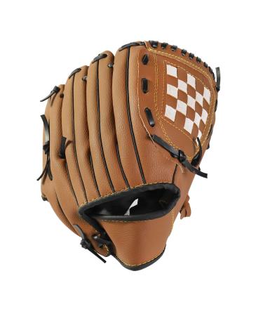 YJZQ Baseball gloves softball glove PU leather softball gloves sport outdoor thickening jug baseball glove left sports slove for adults and young people 11.5 brown unit size
