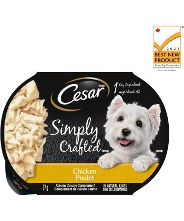 Cesar Simply Crafted Wet Dog Food Chicken Flavour 37g Pack of 10 & Simply Crafted Wet Dog Food Chicken Carrots & Green Beans - Chicken Sweet Potato Apple Barley & Spinach 8x37g Variety Pack - Buy Online on SooperMarket.com