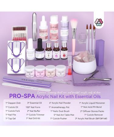 SAVILAND Acrylic Nail Kit with Drill | Complete Professional Set for Beginners | DIY Home Salon Essentials - Buy Online on SooperMarket.com