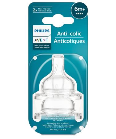 Philips Avent Anti-Colic Baby Bottle Nipple 2pk - Size 4 Flow | SCY764/02 - Buy Online on SooperMarket.com
