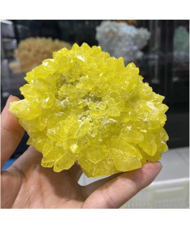 Natural Crystal Rough Crystals 1pc Natural Rough Stone Crystal Cluster Raw Rough Yellow Bulk Native Sulfur Solid Rock Sulfur for Home Decoration 10-12CM - Buy Online on SooperMarket.com