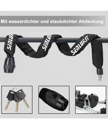 Buy SenluKit High Security Bicycle Lock Level 5 - Anti-Theft Key Lock (Black) | International Shipping Available - Buy Online on SooperMarket.com