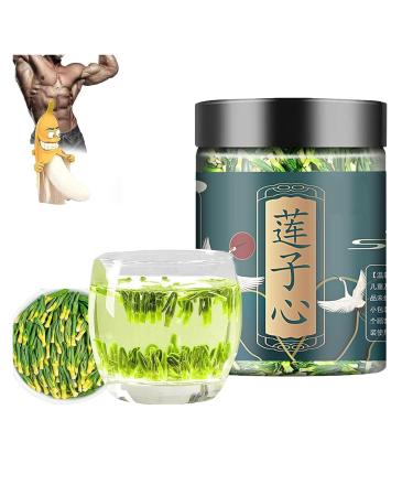 Lotus Seed Core Tea for Men Liver and Kidney Care Tea Men's Conditioning Tea Liver Care Tea Health Tea Men's Essentials Pure Chinese Herbal Tea Dried Lotus Plumule Lotus Embryo Tea (60g 1PC)