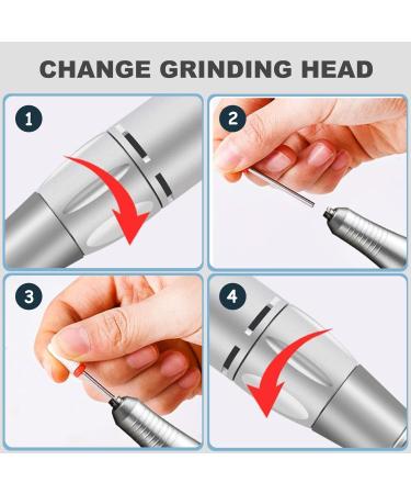 1 Set Electric Nail Drill 45000RPM Nail Drill Kit Rechargeable Portable Nail Drill Professional for Acrylic Nails with 6 Nail Drill Bits Electric Nail File for Manicure Pedicure Nail Drill Kit - Buy Online on SooperMarket.com