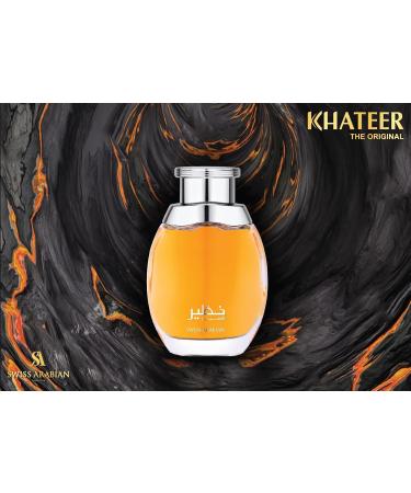 Swiss Arabian Khateer - Arabian Perfume for Men and Women - Long Lasting Perfume for Women and Men - Fresh Spicy Amber Fragrances - 3.4 oz - Buy Online on SooperMarket.com
