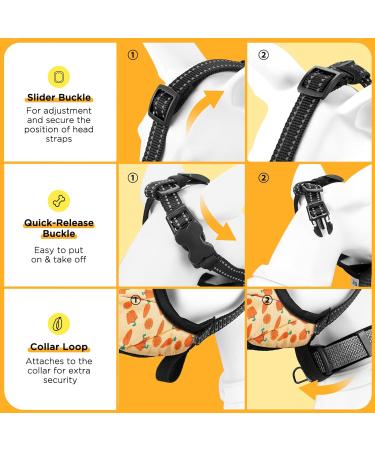 BONTHEE Dog Muzzle Soft Mesh Muzzles for Small Medium Large Sized Dogs Muzzle for Dogs to Prevent Biting Breathable Puppy Muzzle for Scavenging Grooming Biting Chewing and Licking Carrot M - Buy Online on SooperMarket.com