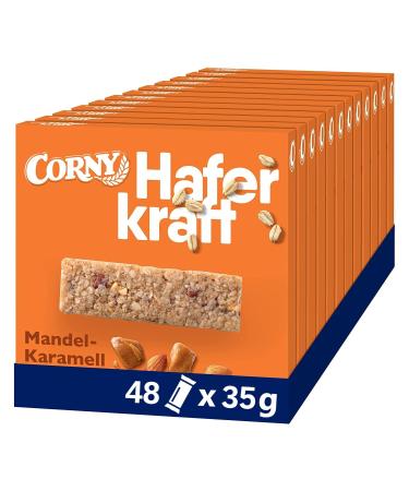 Oat bar Corny Haferkraft almond caramel whole grain 12 packs each pack contains 4 x 35 g