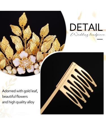 Zoestar Leaf Bride Wedding Crowns and Tiaras Gold Flower Crown Headband Princess Goddess Headpiece Bridal Headwear for Women - Buy Online on SooperMarket.com
