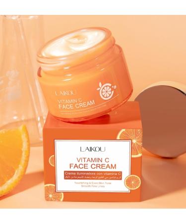 Vitamin C Face Cream - Nourishing & Moisturizing with Shea Butter (50ml) - Fresh Non-Greasy Formula for Radiant Skin - International Shipping Available - Buy Online on SooperMarket.com