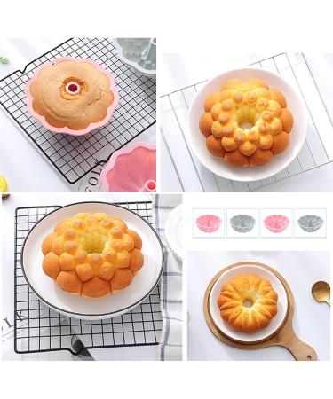 Cookie Cutter Grade Silicone Chocolate Flowers and Braided Baking Utensils Fondant Mold Gift Silicone Muffin Molds Pink flower pattern - Buy Online on SooperMarket.com