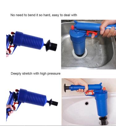 High Pressure Toilet Plunger Kit & Drain Cleaner Gun - Unclog Sinks & Toilets Effortlessly - Perfect for Home Use - Buy Online on SooperMarket.com